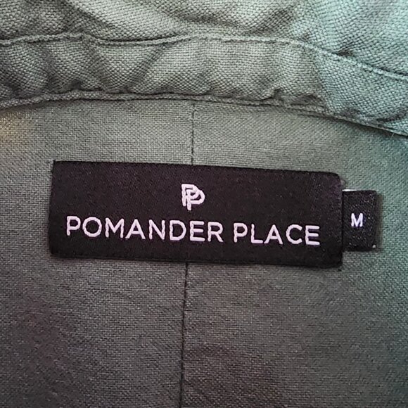 Pomander Place Womens Medium Dress Poly Dress Mini Green Tuckernuck Shirt Dress - Picture 6 of 9